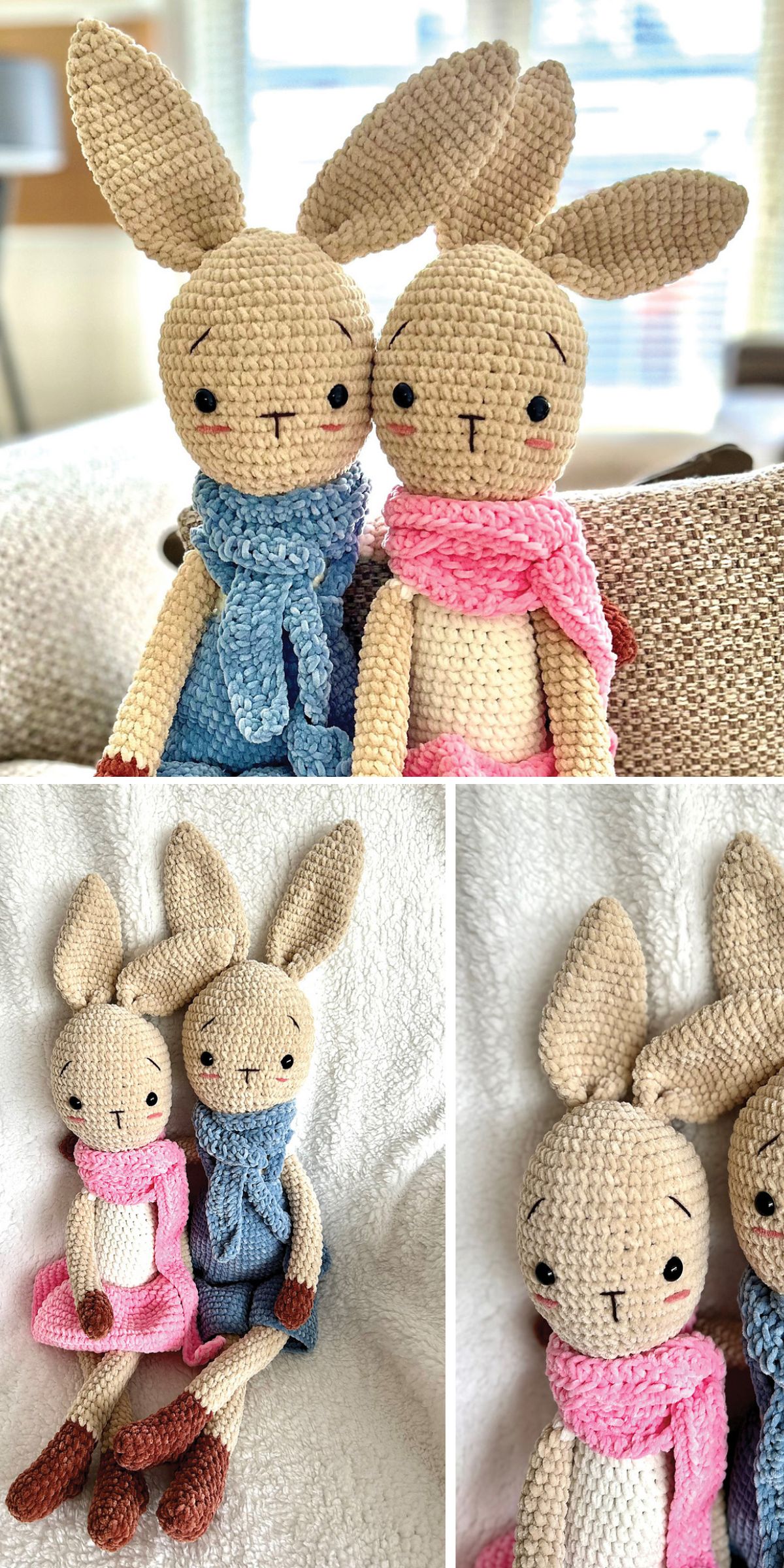 adorable crochet bunnies 
