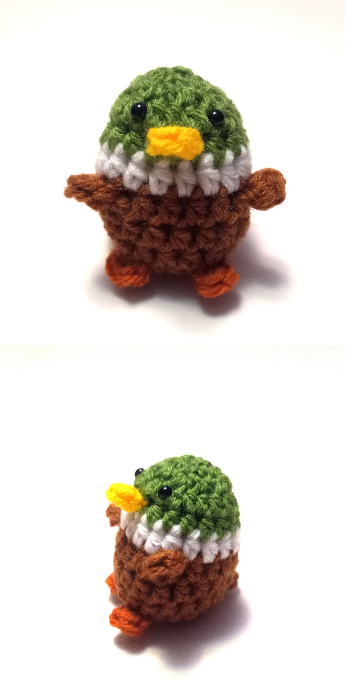 a round and chubby crochet duck