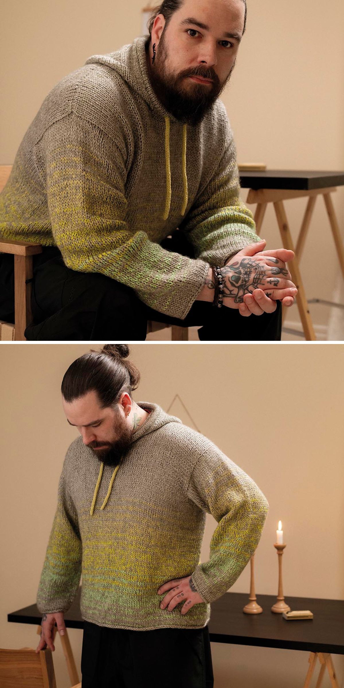 an ombre knitted pullover