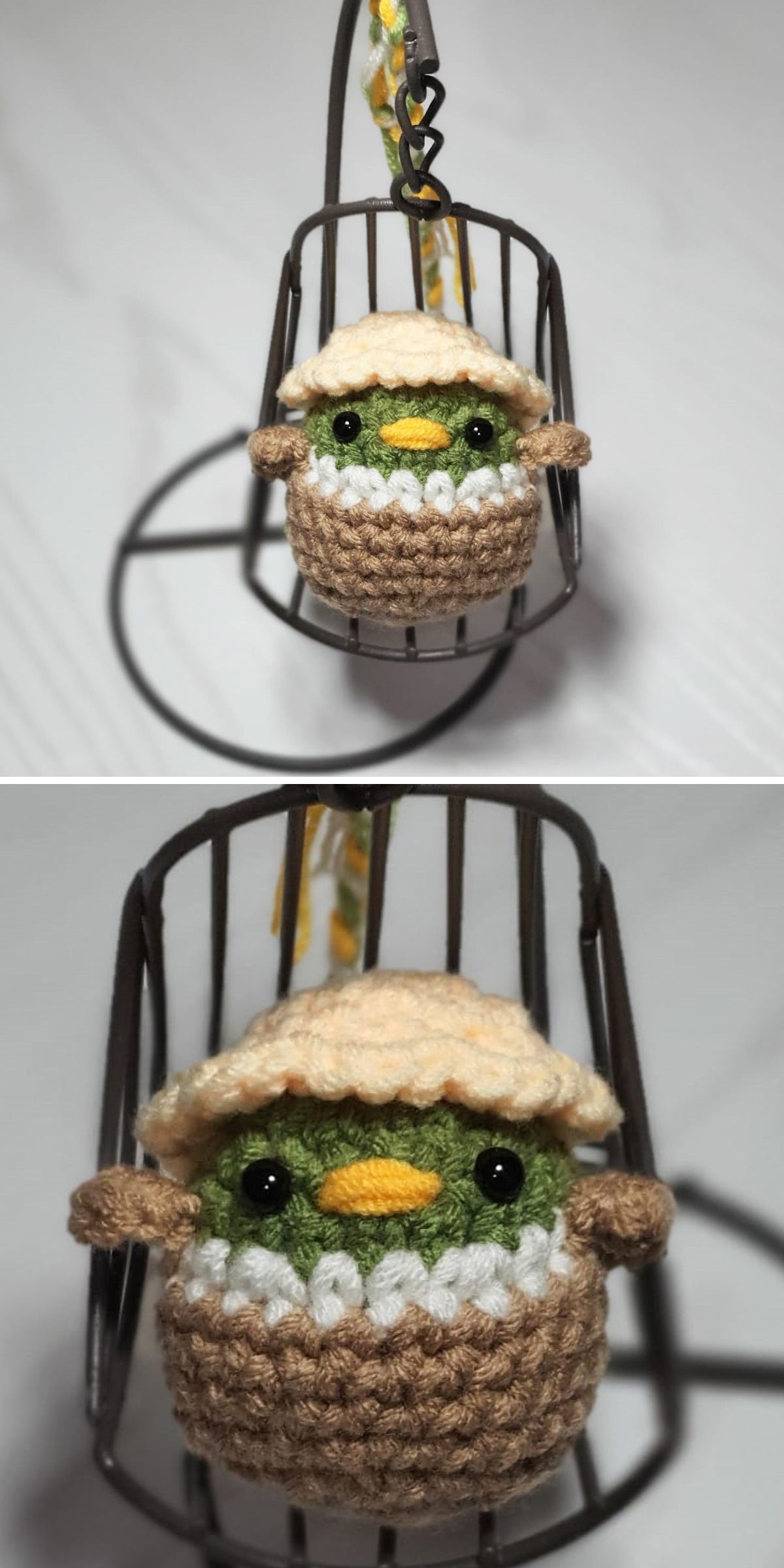 a tiny chubby crochet duckling