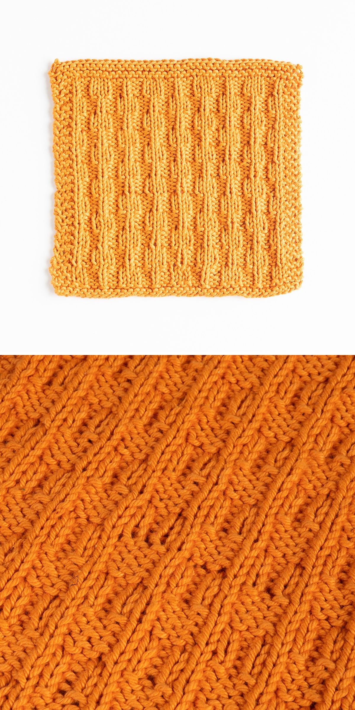 a knitted dishcloth 