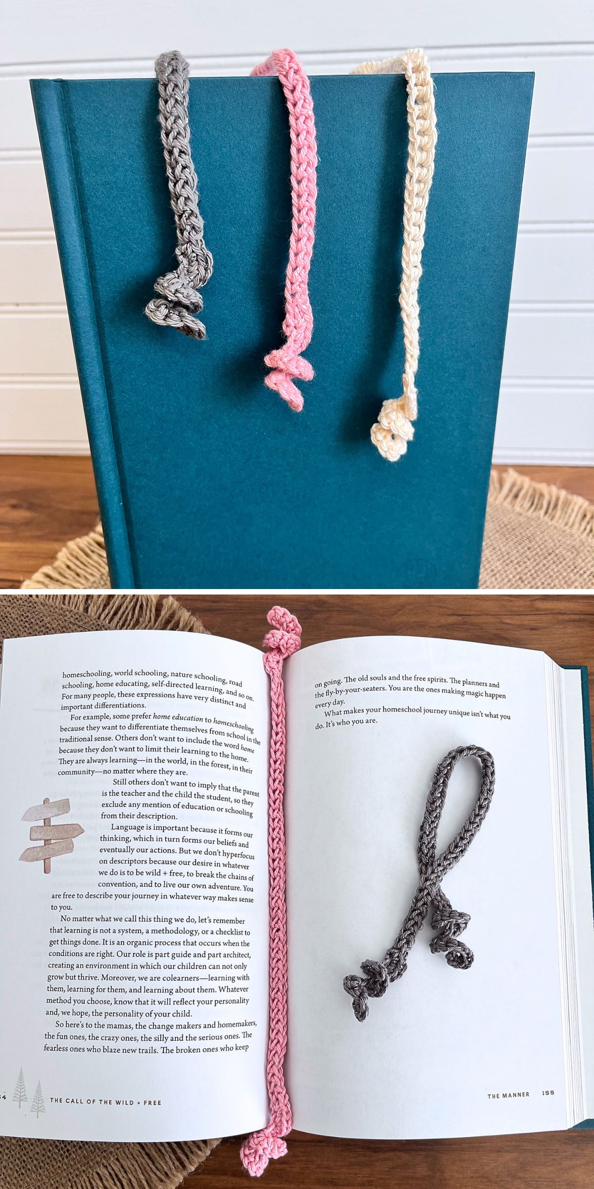  crochet bookmarks with spiral ends