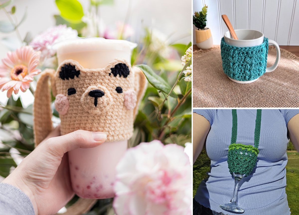26 Free Crochet Cup Cozy Patterns for Every Mug and Glass