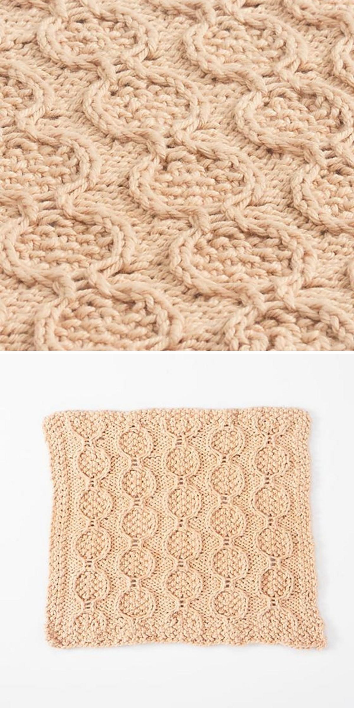 a chic knitted dishcloth with textured pattern