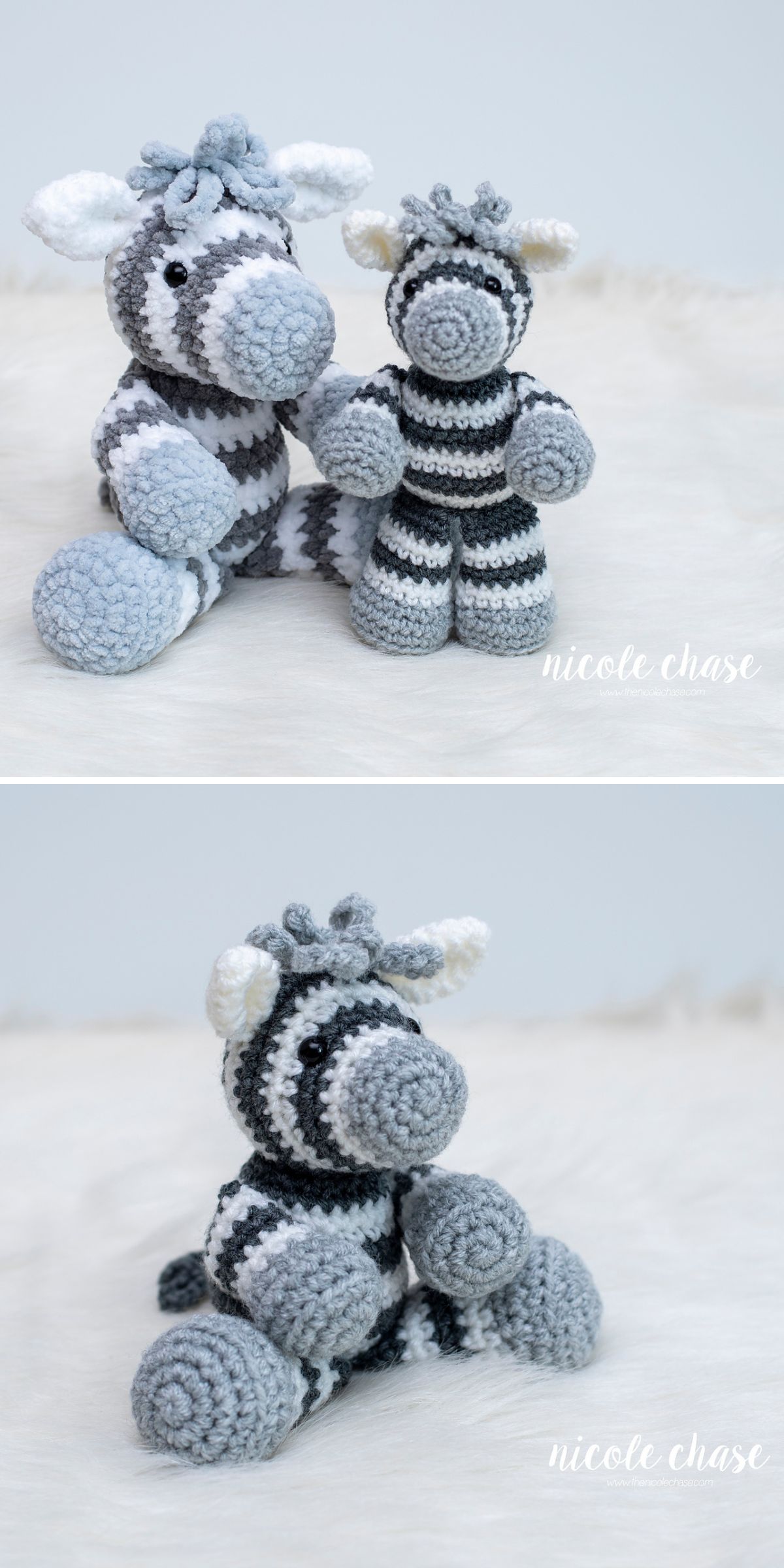 cute crochet zebra plushies