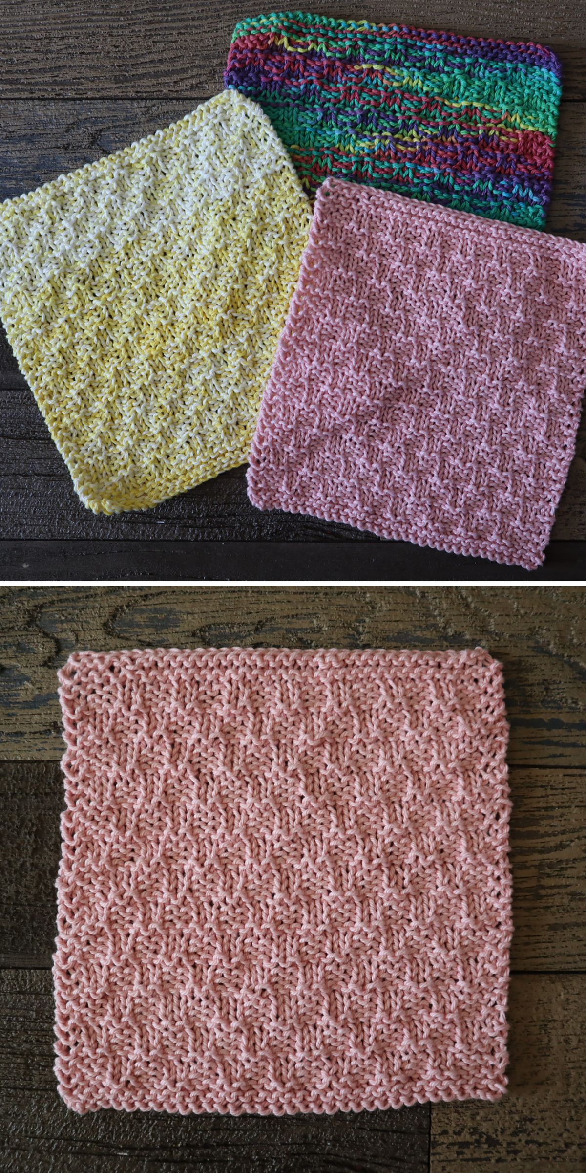  knitted washcloths