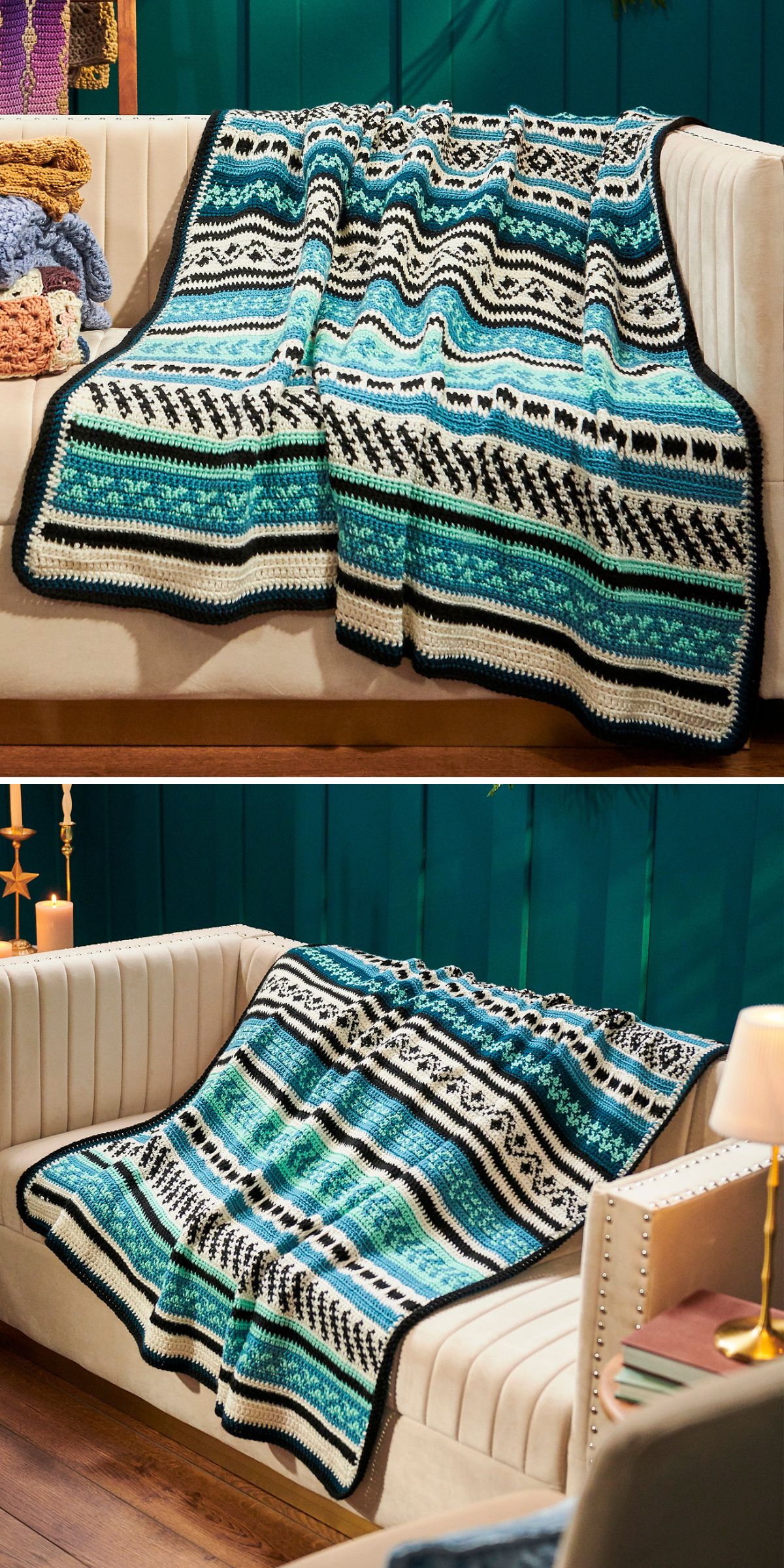 a crocheted blanket