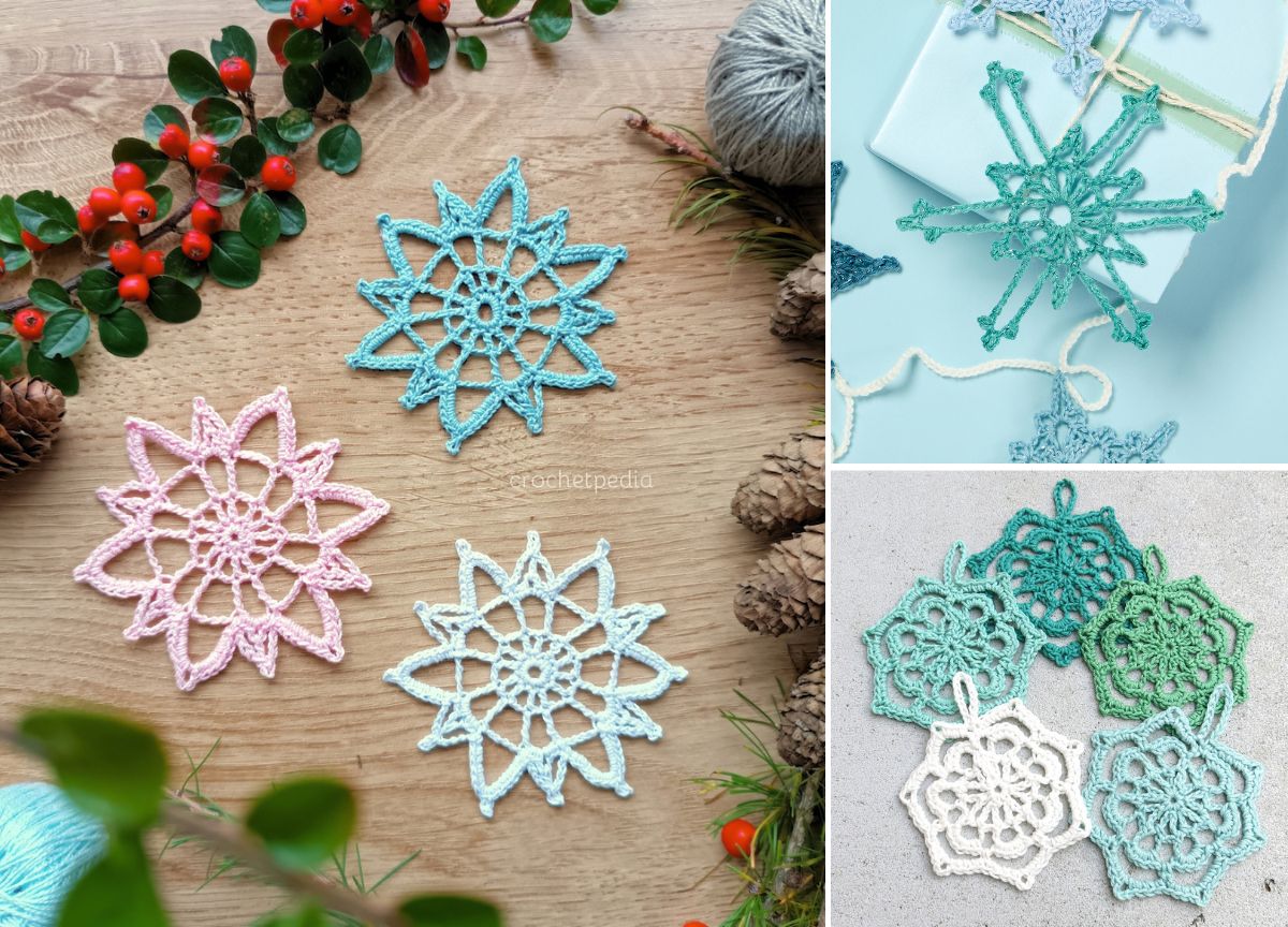 20 Free Crochet Snowflake Patterns for Festive Winter Decor