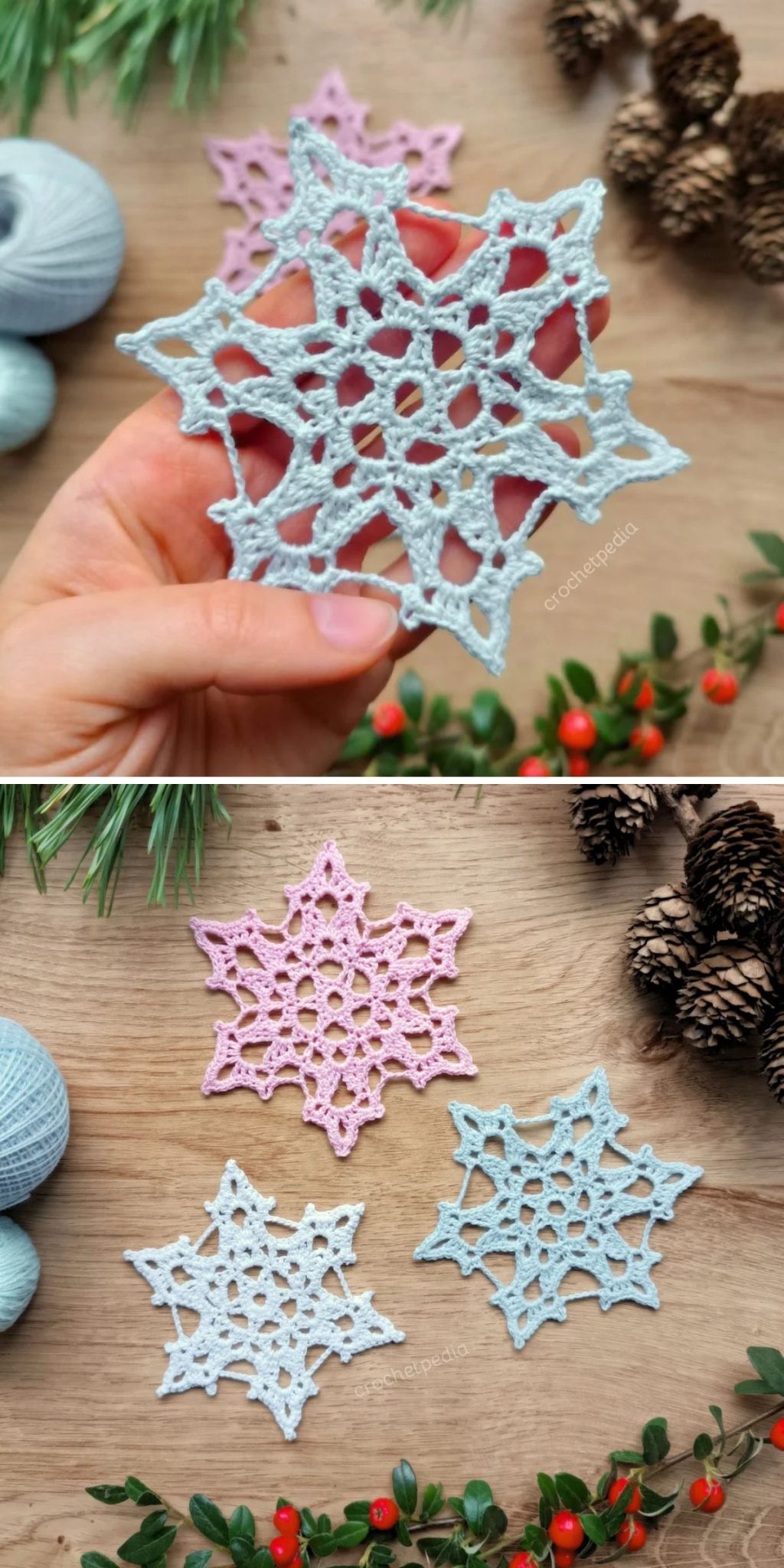 20 Free Crochet Snowflake Patterns for Festive Winter Decor