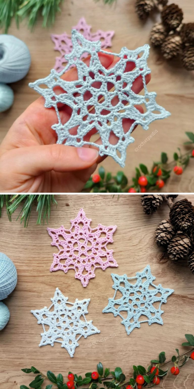 20 Free Crochet Snowflake Patterns for Festive Winter Decor