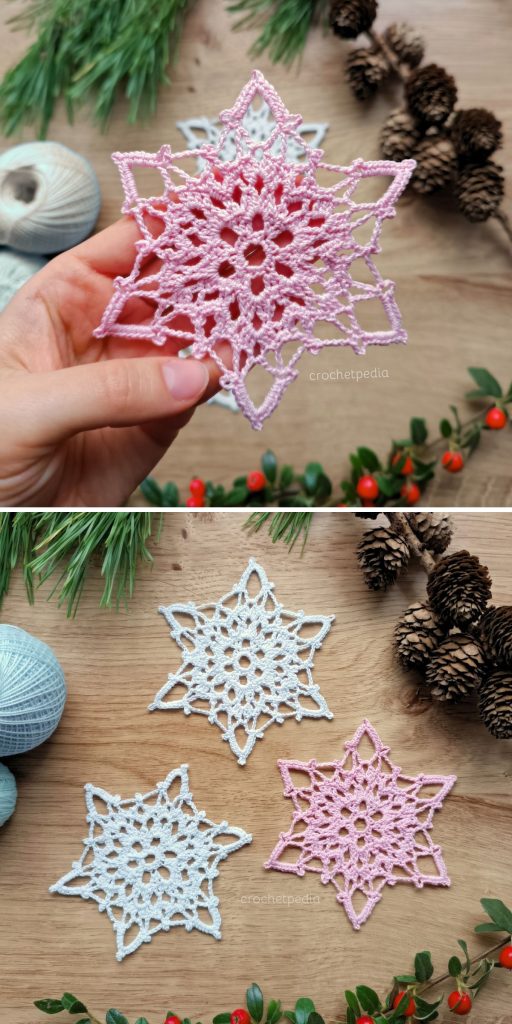 20 Free Crochet Snowflake Patterns for Festive Winter Decor