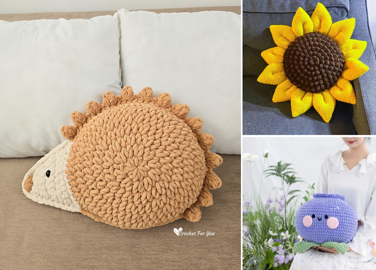 26 Free Crochet Pillow Patterns with Cute and Whimsical Designs