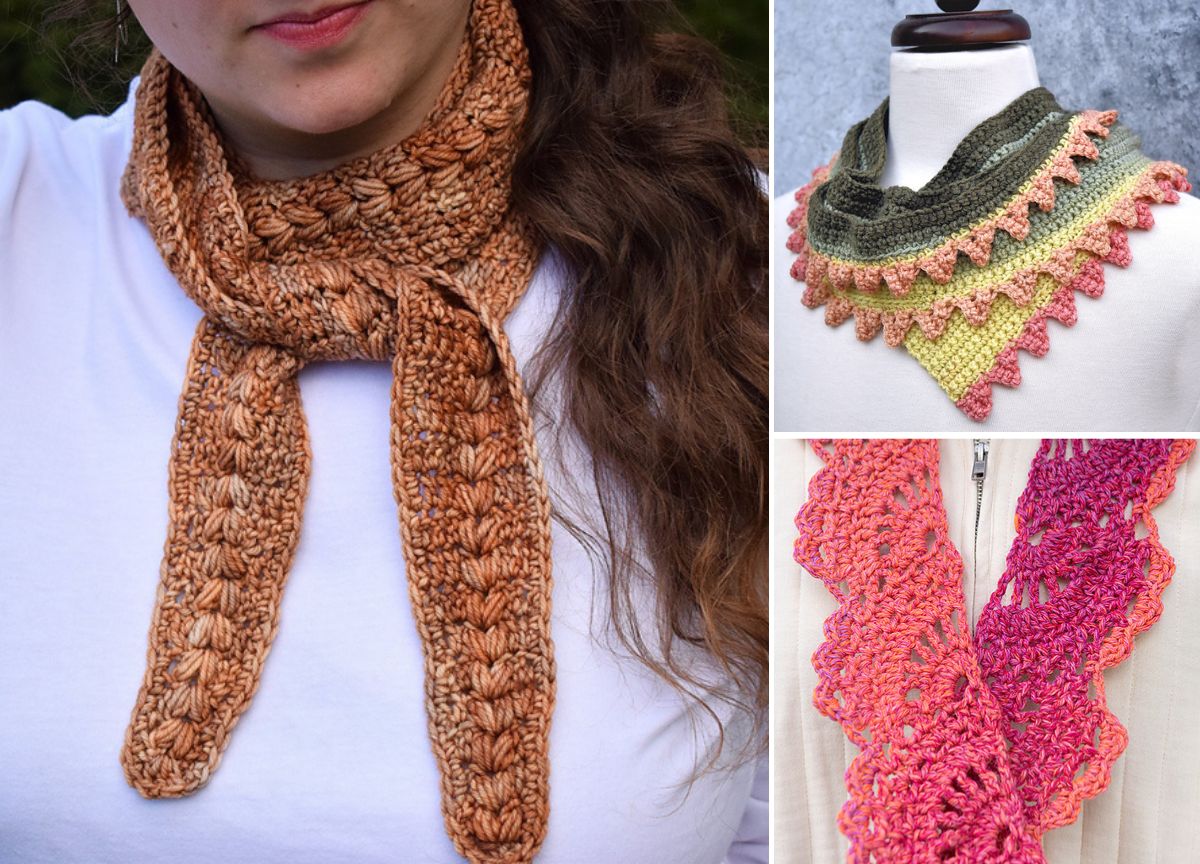 24 Free Crochet Skinny Scarf Patterns for Light, Stylish Layers