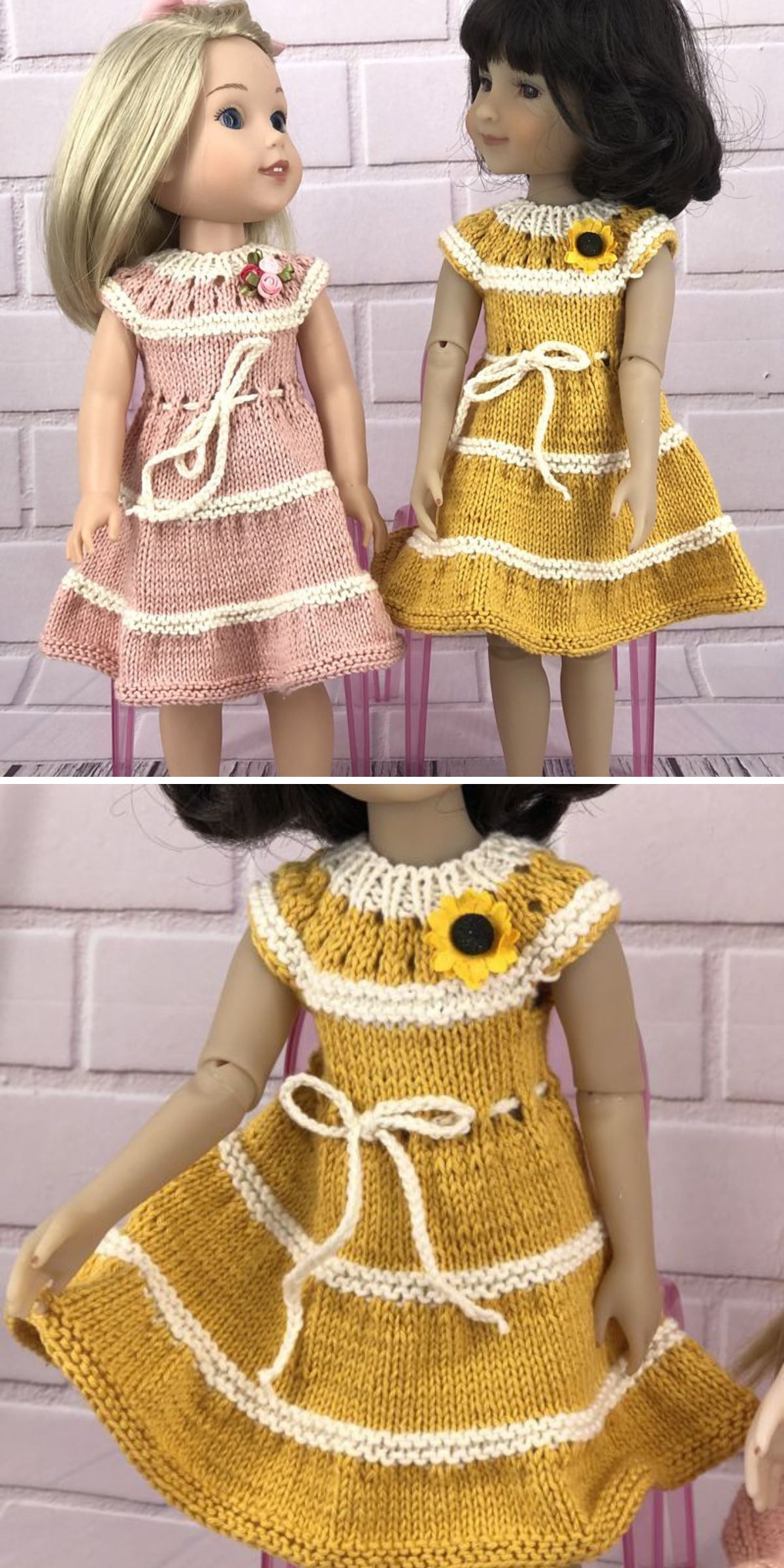 28 Easy and Free Knitting Patterns for Dolls Clothes -