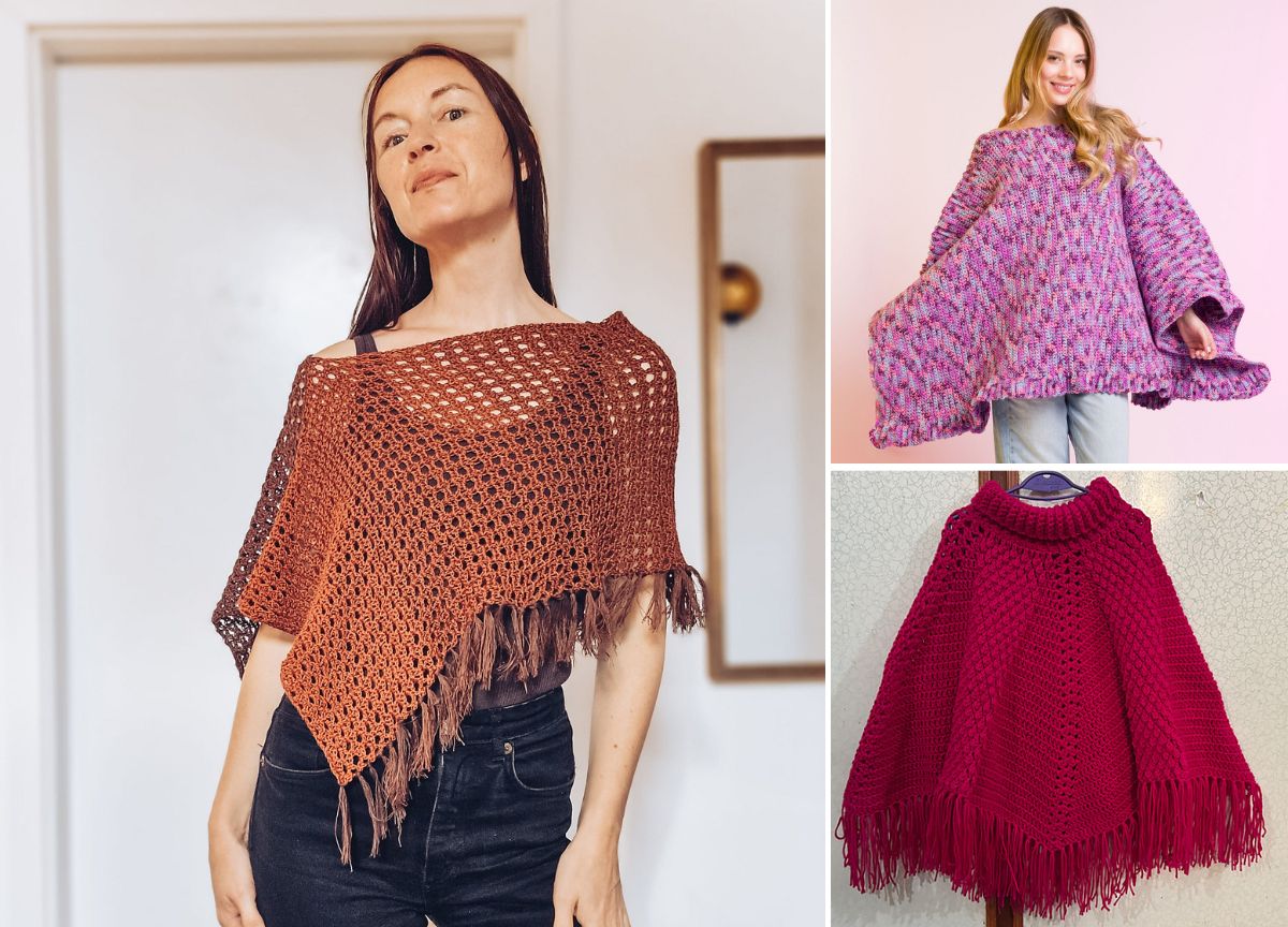 Free Crochet Poncho Patterns with Beautiful Texture