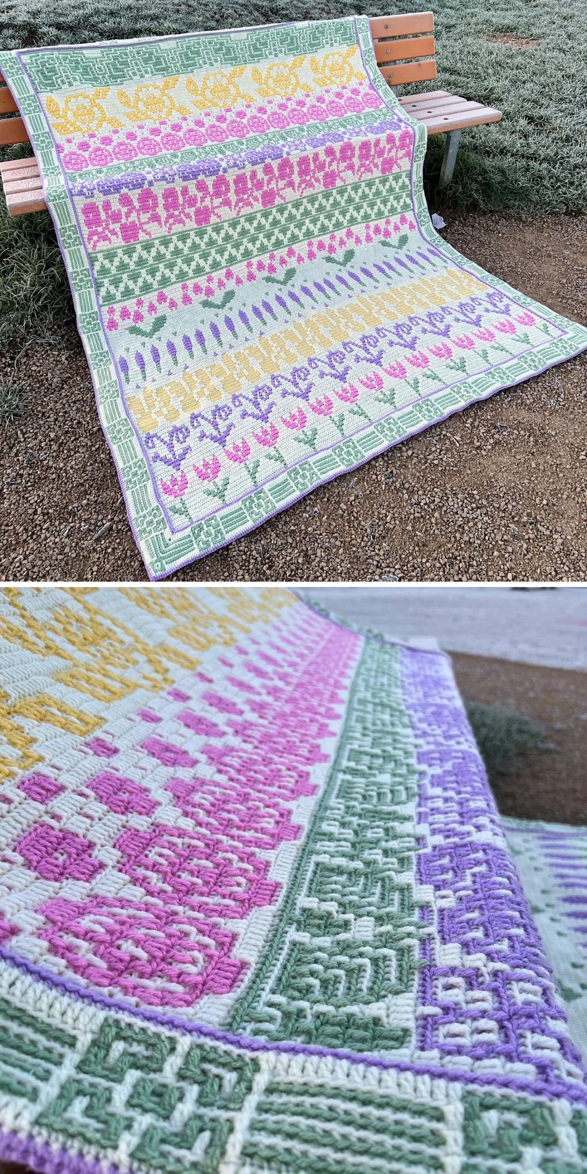 Free Mosaic Crochet Blanket Patterns with Hypnotic Designs